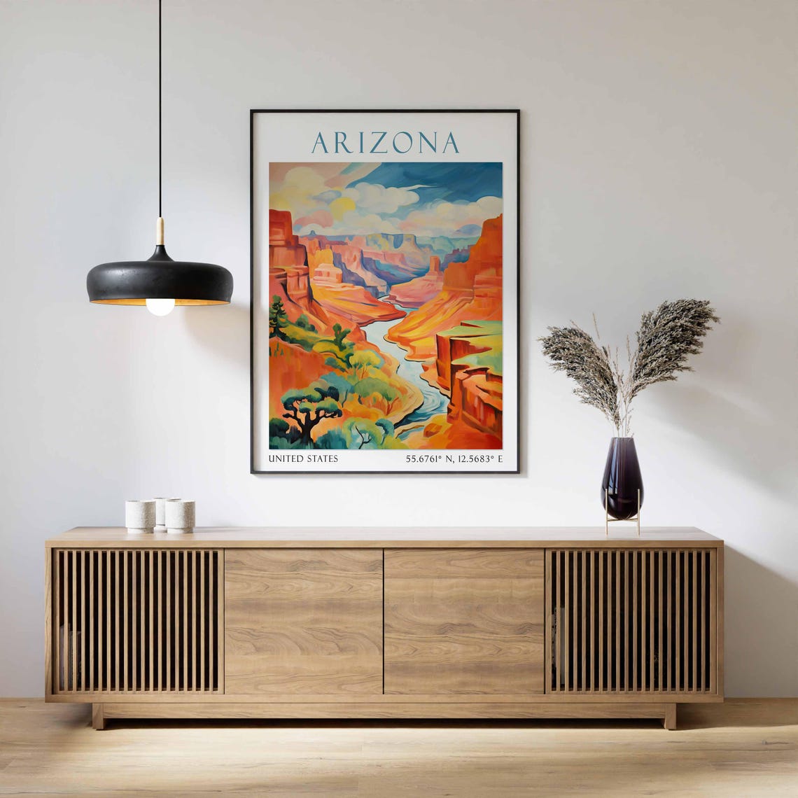 Arizona Travel Print Arizona Wall Art Arizona Home Decor Arizona Travel Poster Arizona Gift For Arizona Lover Arizona Art Print - Image 2