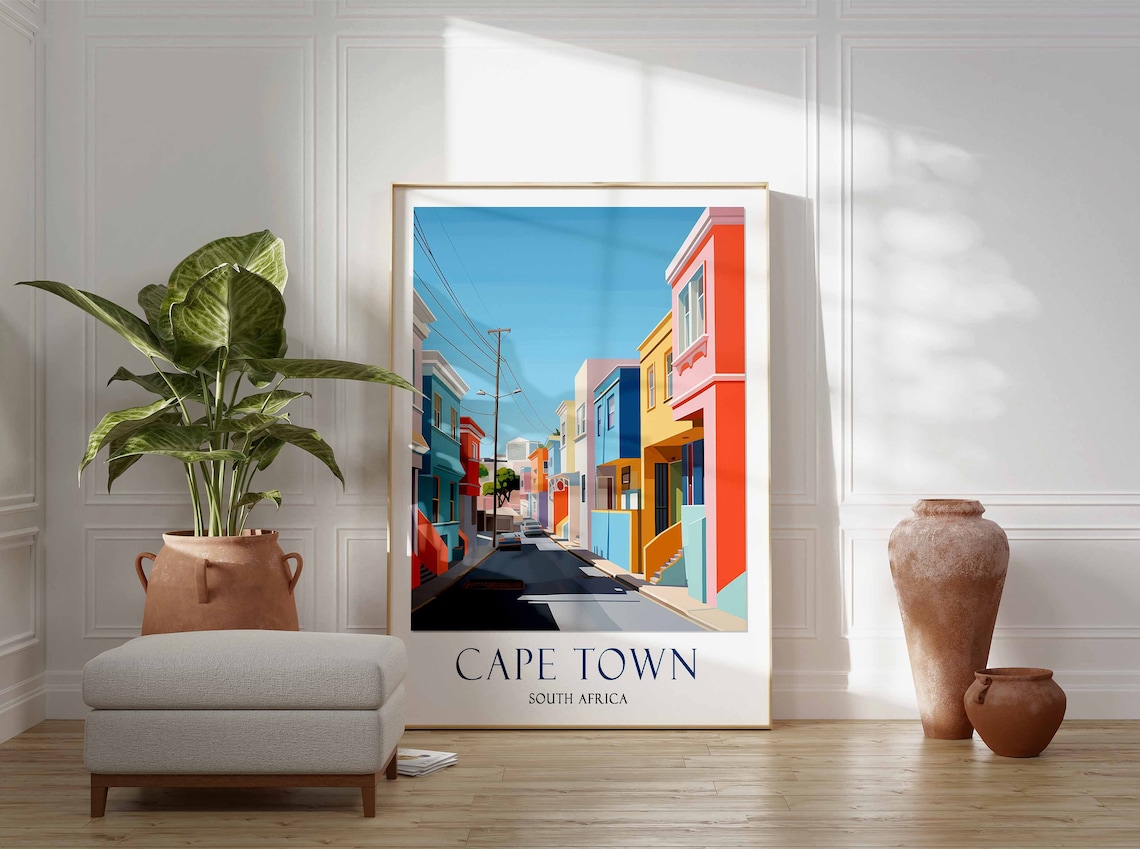 Cape Town South Africa Colorful Rainbow Bo-Kaap Street Poster - Image 2