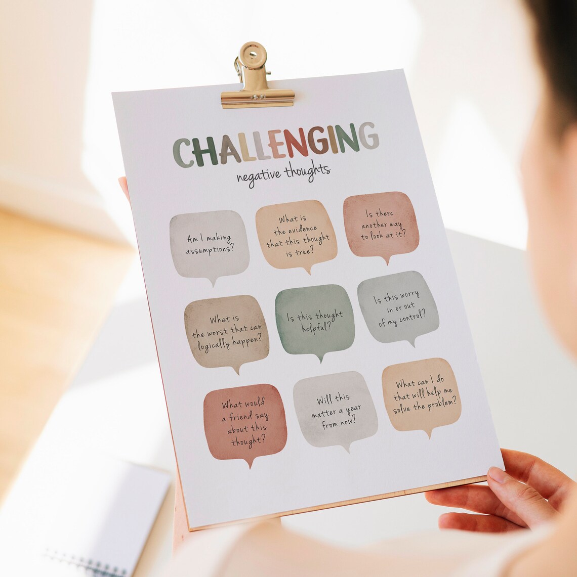 Cognitive Behavioral Therapy Poster, Counselor Office Decor - Image 7