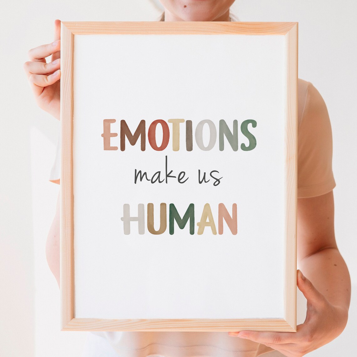 Emotions Make Us Human Positive Affirmation Art Print - Image 7