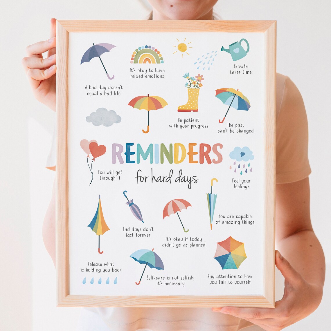 Reminders For Hard Days Therapy Office Art Print - Image 6