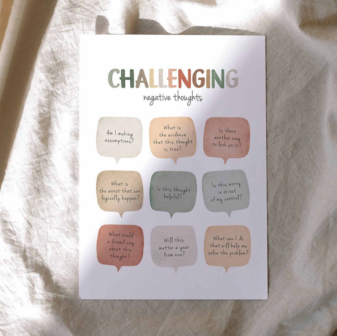 Cognitive Behavioral Therapy Poster, Counselor Office Decor - Image 4
