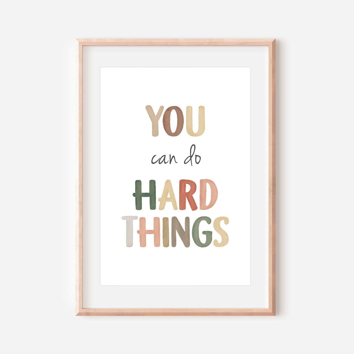 You Can Do Hard Things Affirmation Classroom Decor Art Print - Image 3