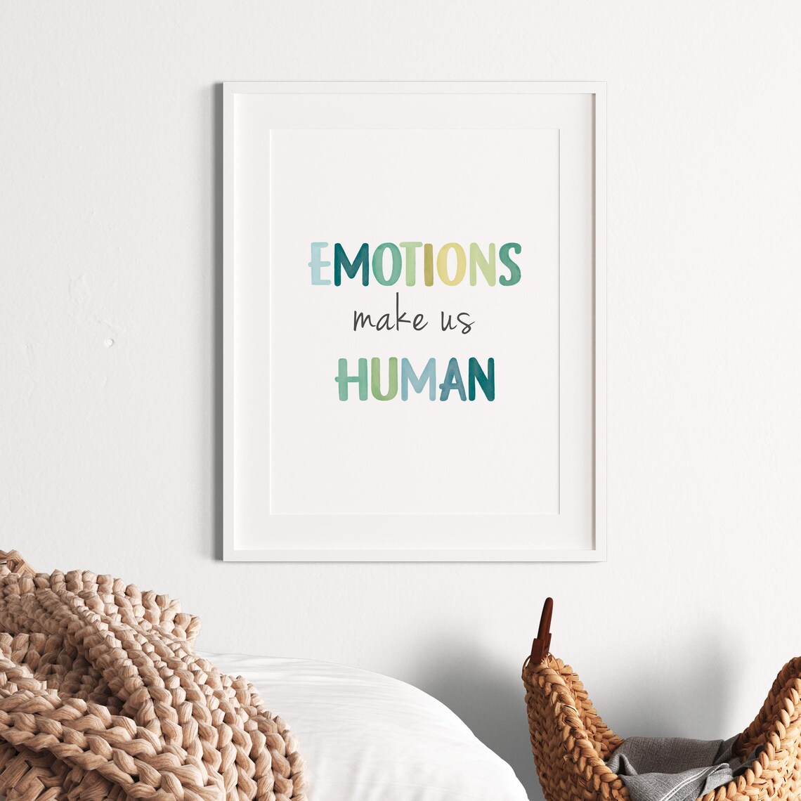 Emotions Make Us Human Art Print, Mental Health Office - Image 4