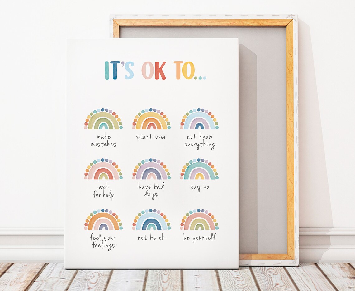 It's Okay To Not Be Okay Mental Health Art Print - Image 3
