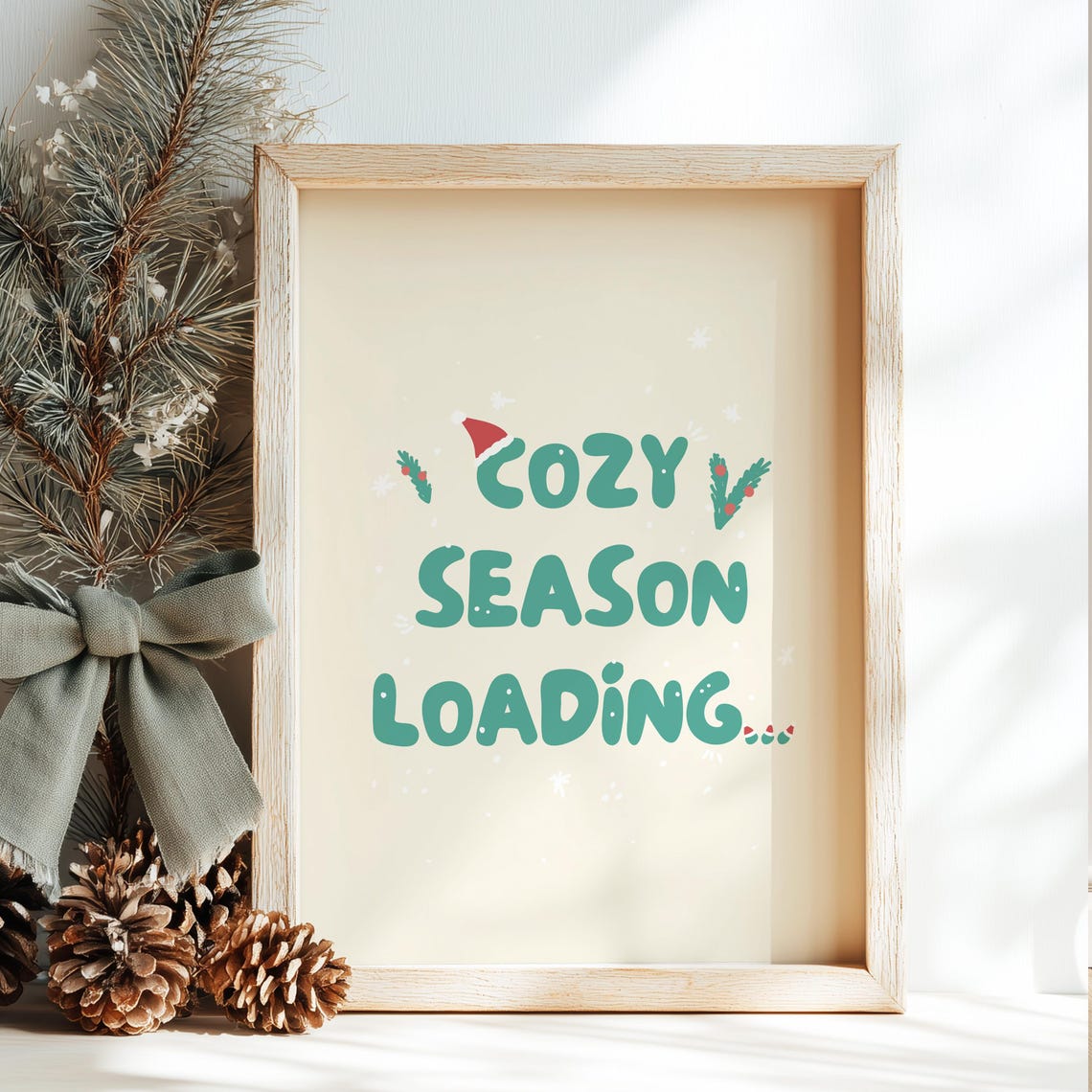 Cozy Season Loading Funny Christmas Quote Retro Holiday Poster