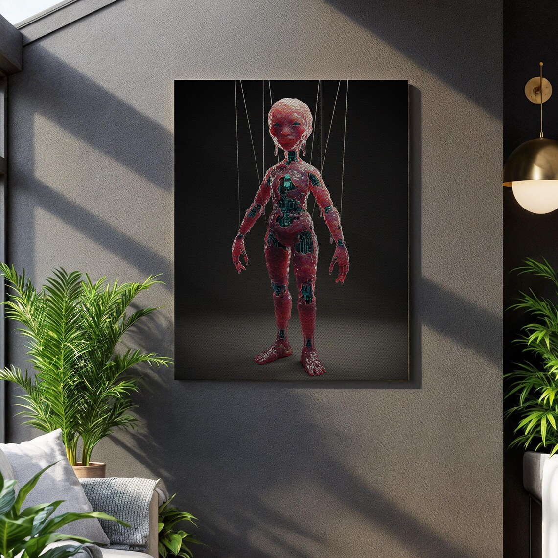 Cybernetic Puppet Poster Print, Futuristic Anatomy