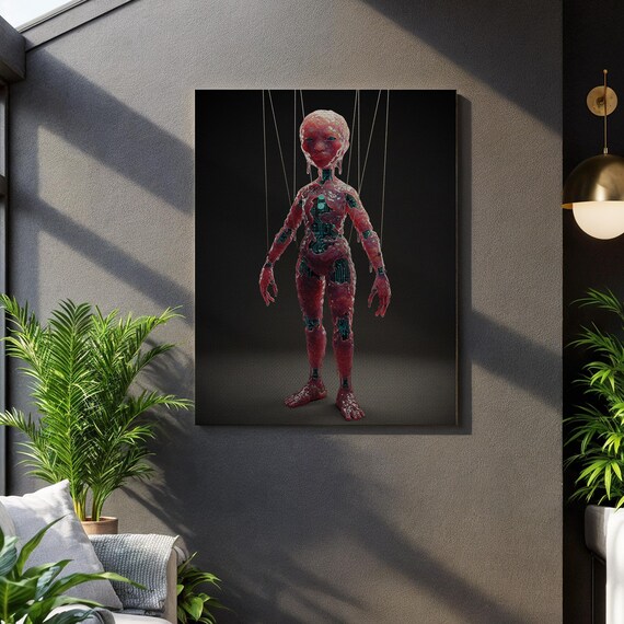 Cybernetic Puppet Poster Print, Futuristic Anatomy