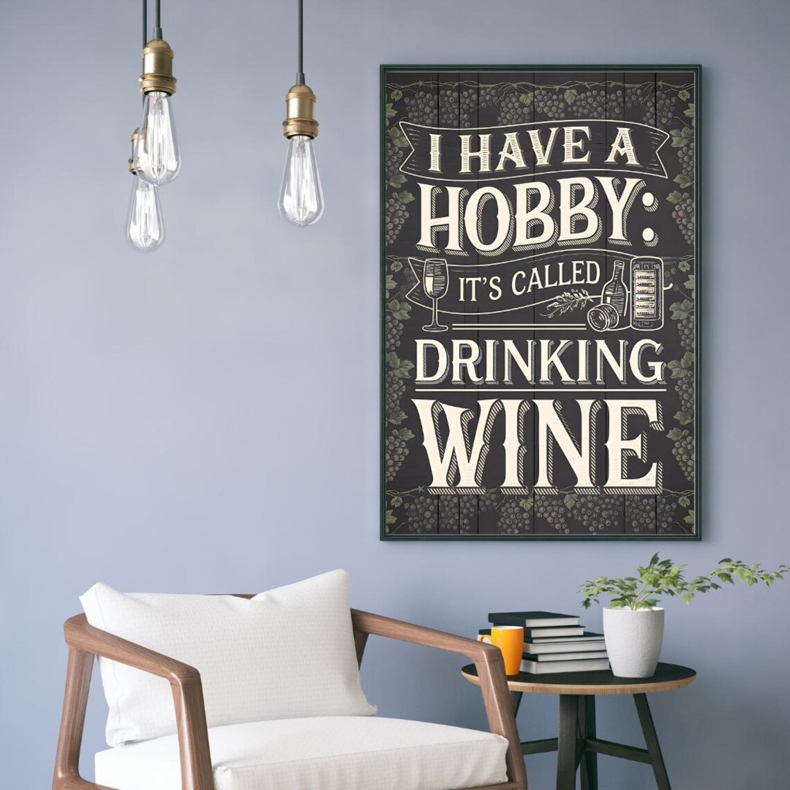 Wine Poster, Funny Kitchen Wall Art Print - Image 3