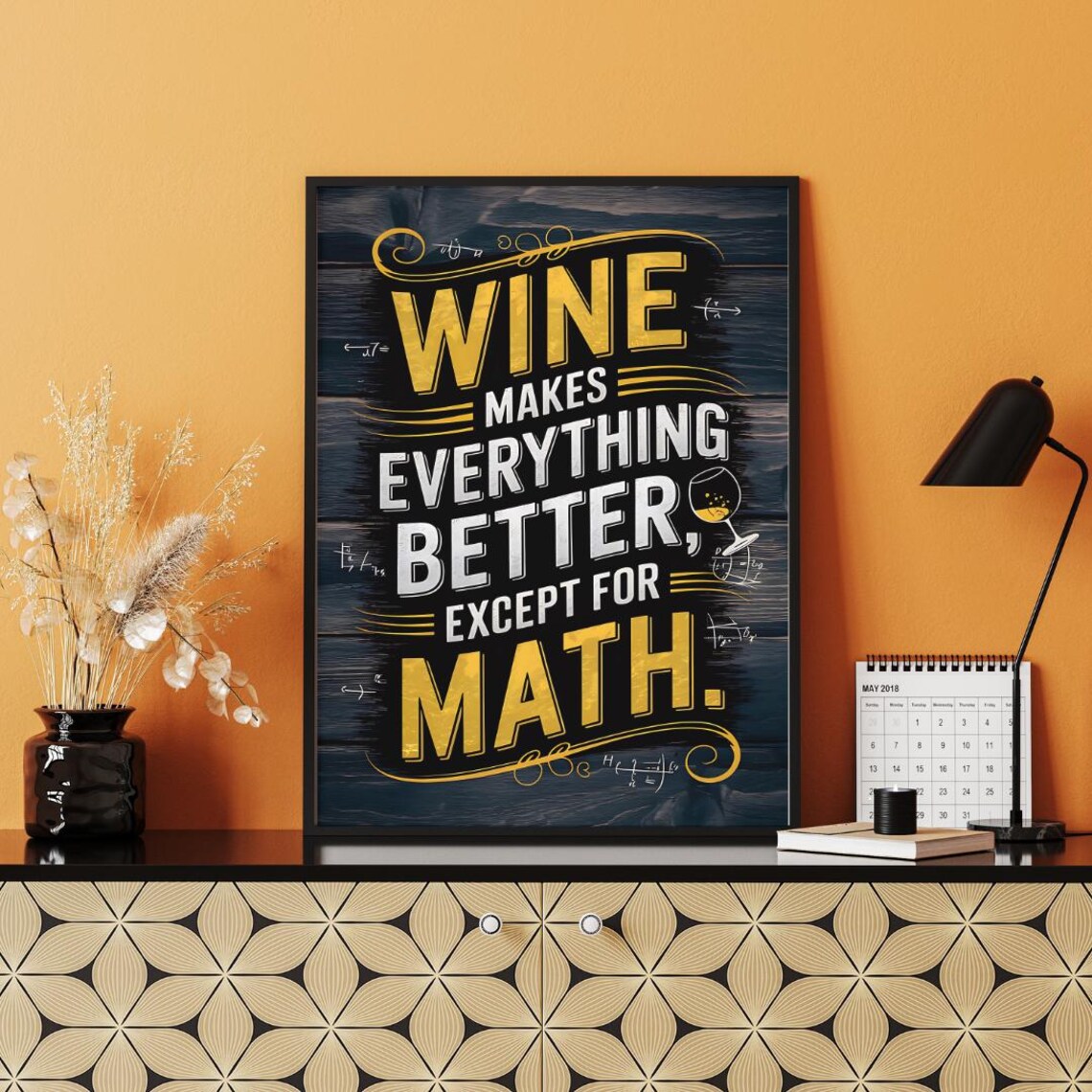 Wine Poster, Funny Kitchen Wall Art Print - Image 3