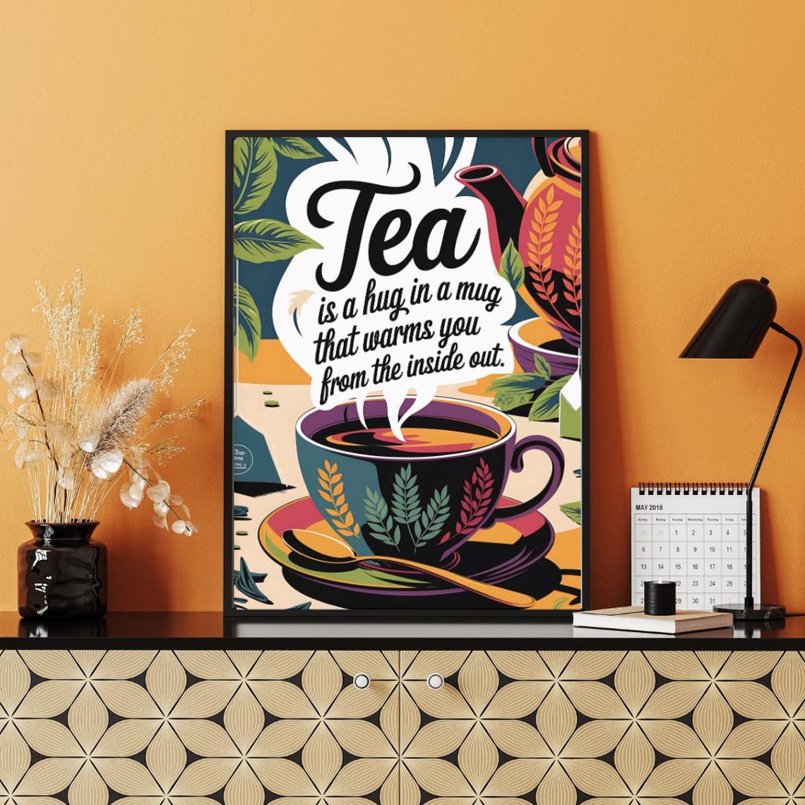 Tea Humor Art Print, Trendy Tea Room Wall Decor - Image 5