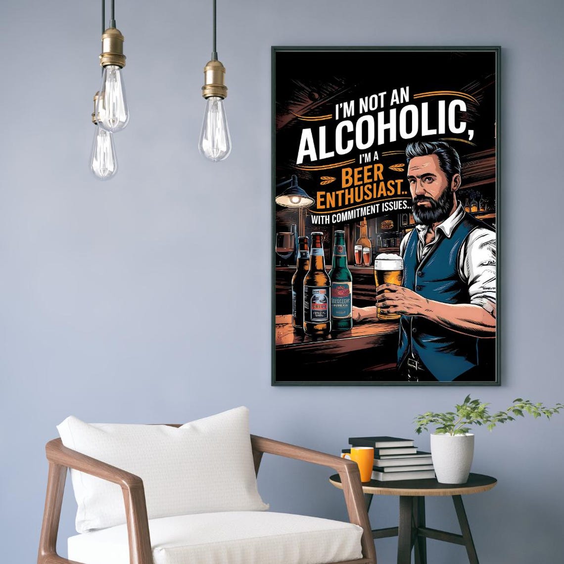 Beer Wall Art, Funny Beer Humour Poster - Image 2