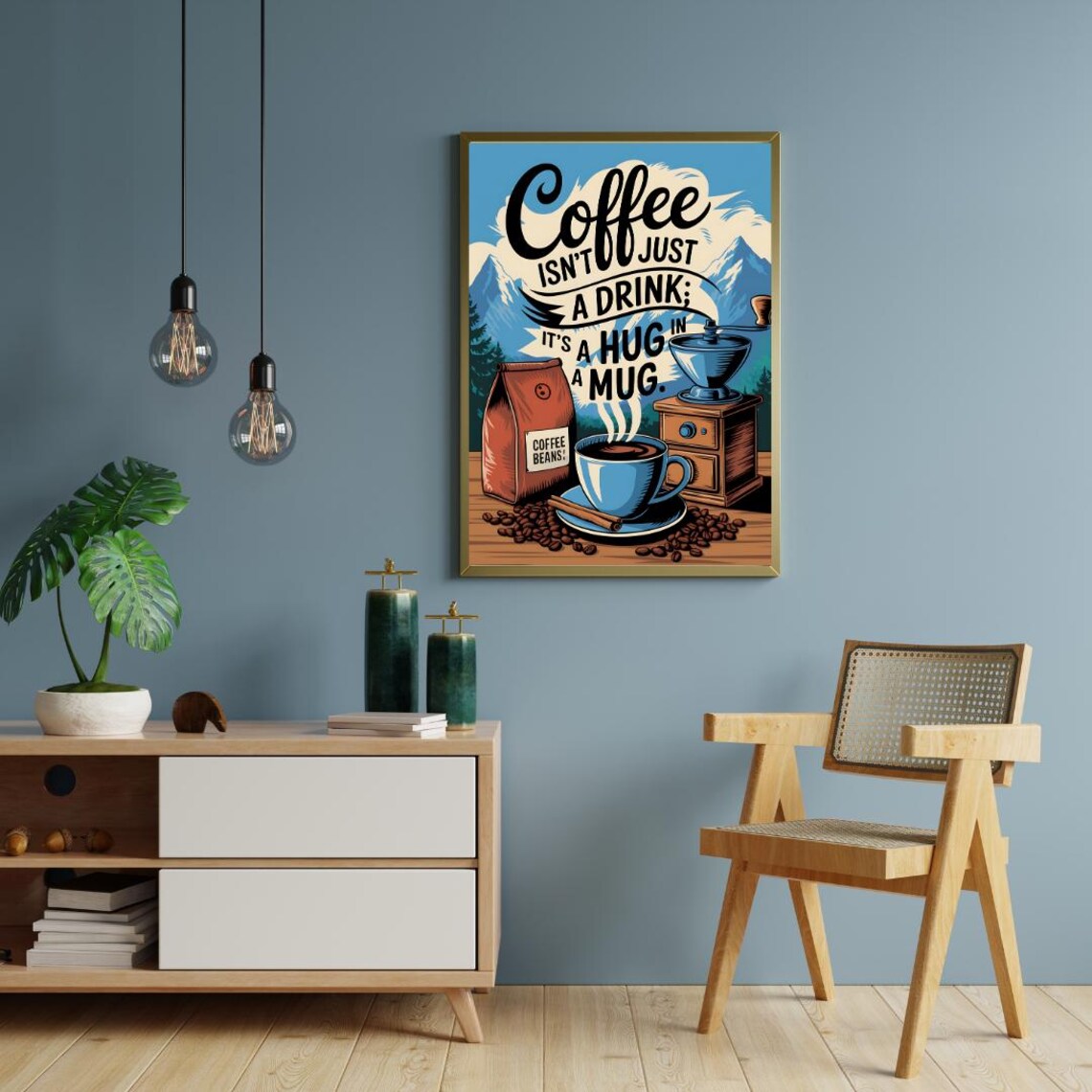 Coffee Sayings Poster, Cafe Kitchen Art Print - Image 2
