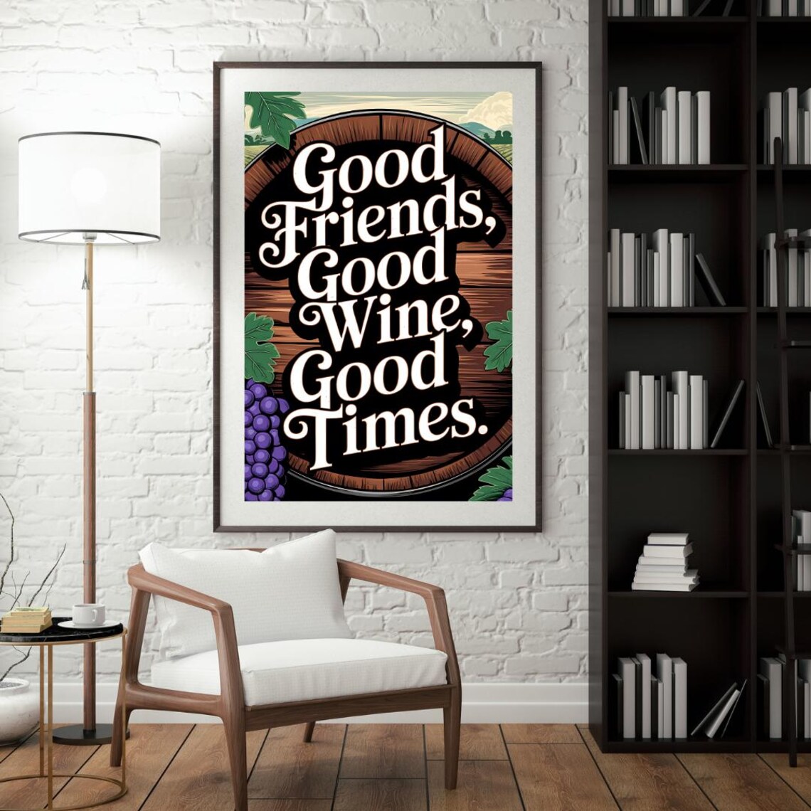 Wine Poster Art, Modern Wine Saying - Image 4