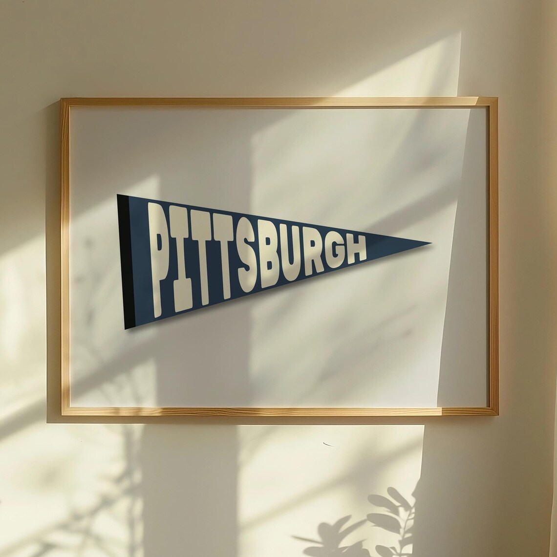 Vintage Pittsburgh Pennant Art Print, Pennsylvania City