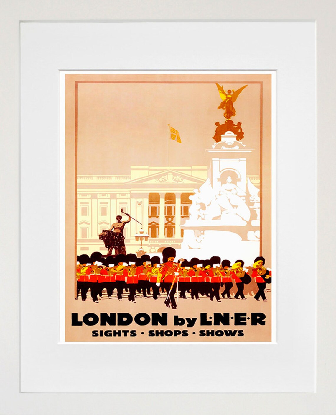 London Retro Travel Poster, Europe Art Print