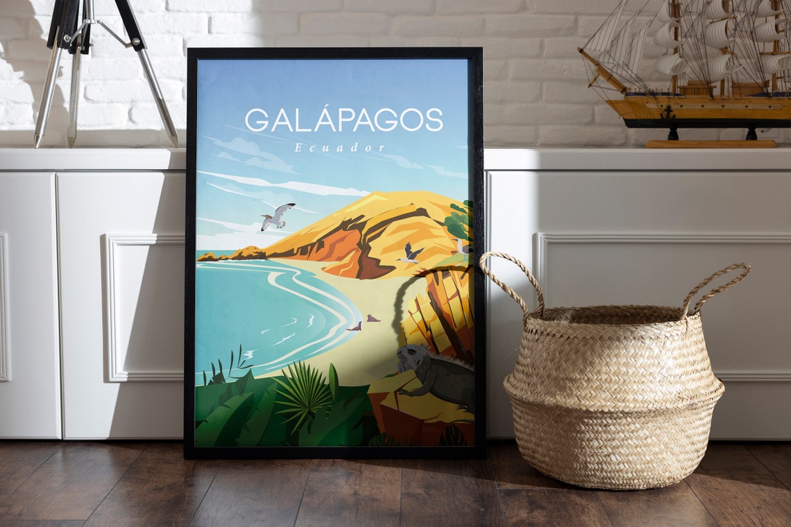 Galapagos Island Ecuador Travel Poster File 12x16 Inches Poster - Image 2