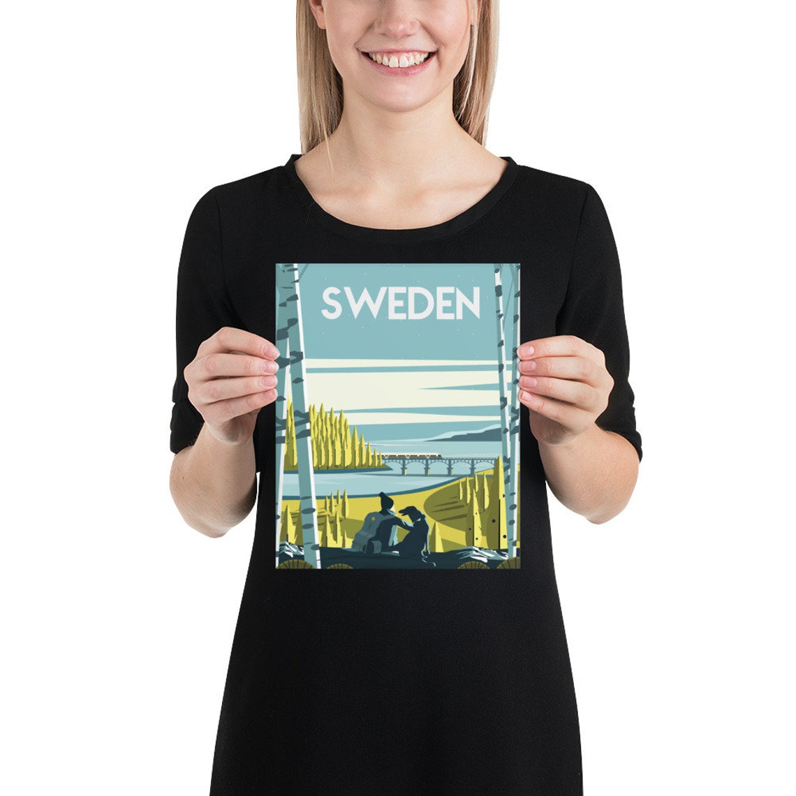 Sweden Travel Poster Vintage Travel Poster Stockholm Print Poster Sizes Inches 8x10 12x16 1218 1620 18x24 24x36 - Image 2