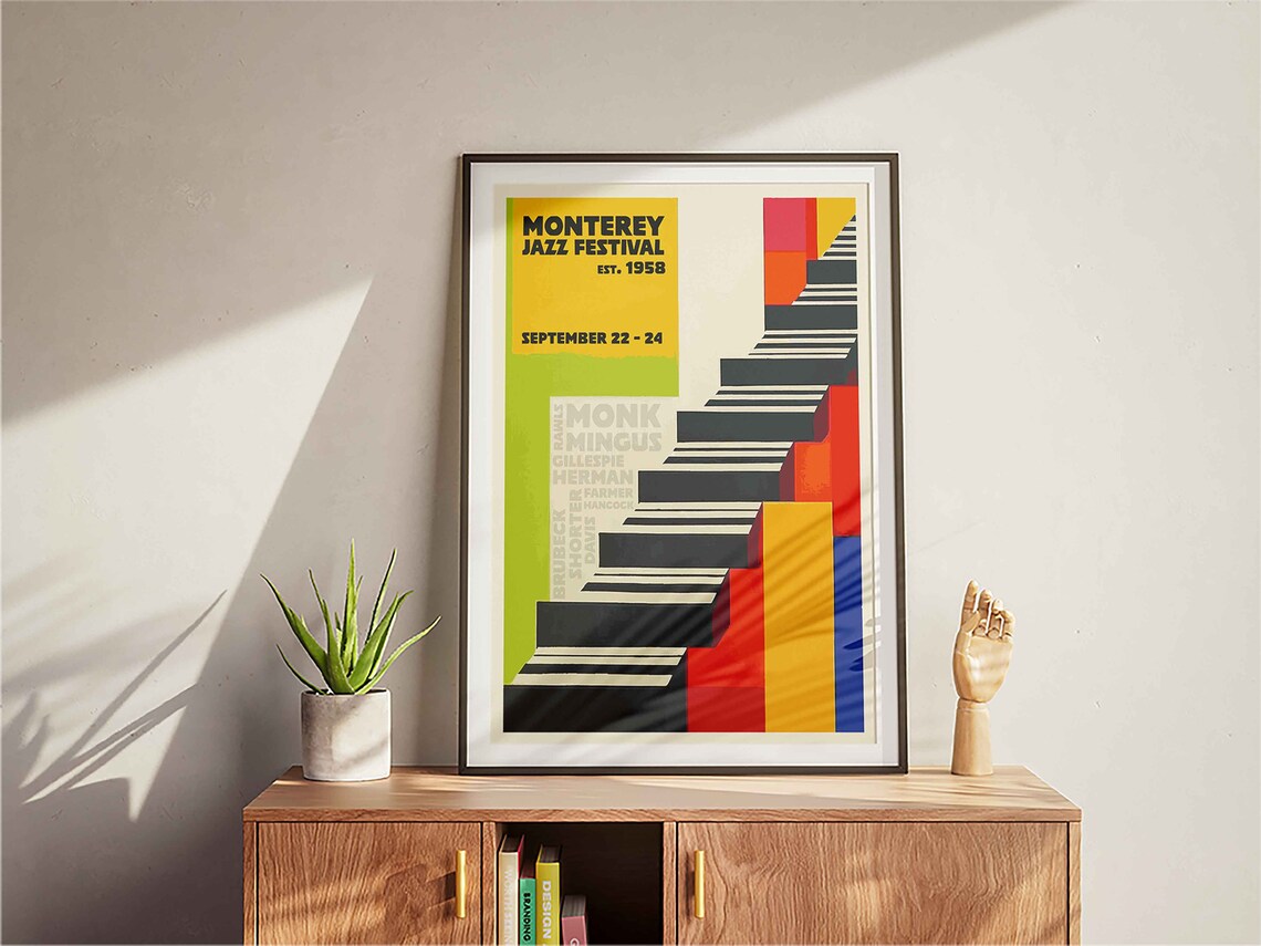Monterey Jazz Festival Retro Concert Poster Print - Image 3