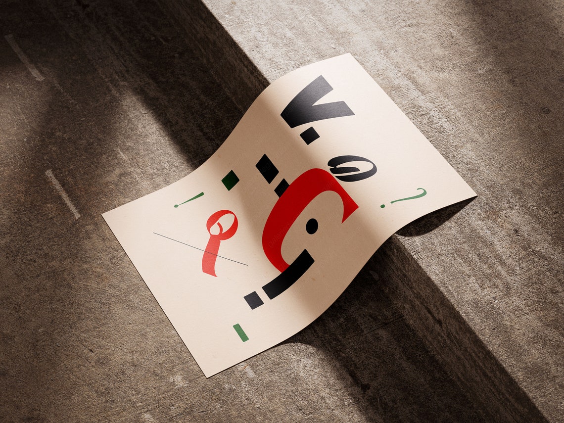 Scattered Letters Alphabet Bold Typography Abstract 3 Pack Poster - Image 3