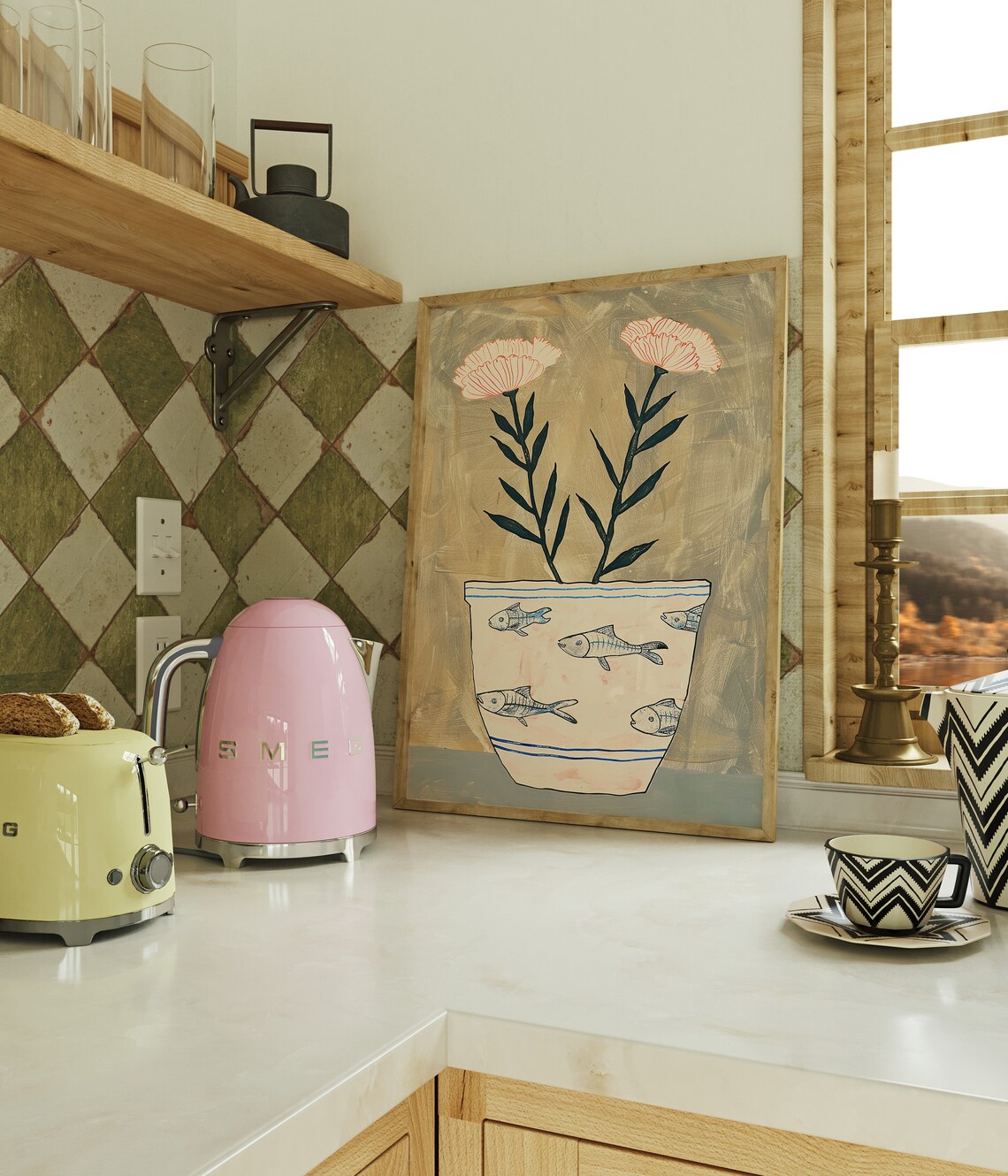 Mediterranean Vintage Still Life, Botanical Art Print - Image 2