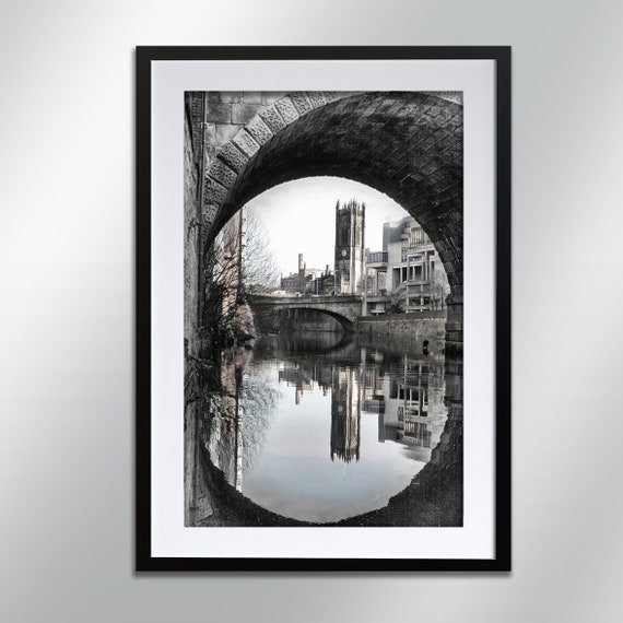 Manchester Cathedral Signed Print, Cityscape Photography
