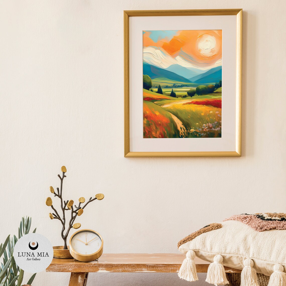 Serene Vintage Mountain Landscape Wall Art Prints Instant Decor Art For Home Office - Image 3