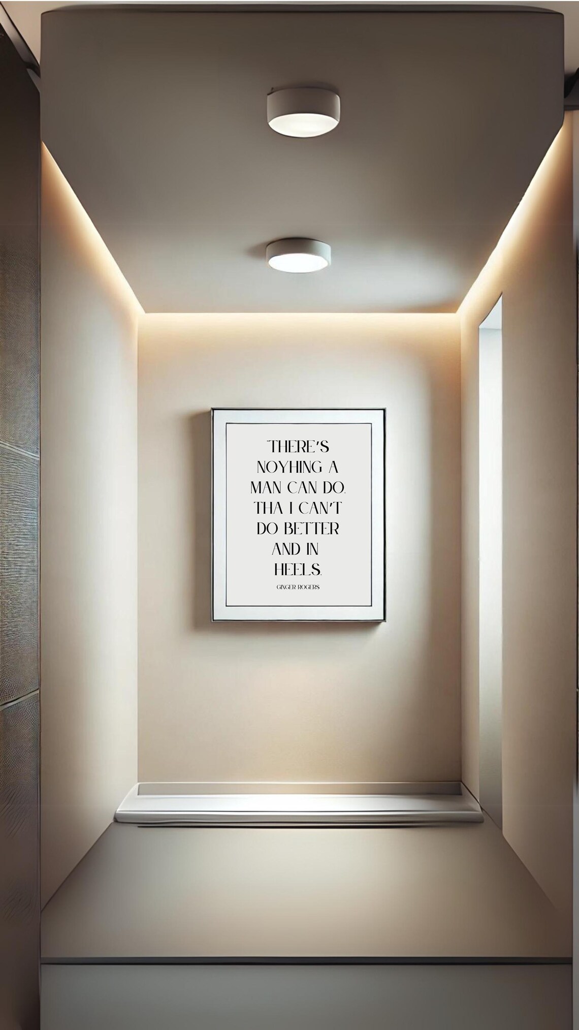 Ginger Rogers Heels Feminist Quote Minimalist Typography Poster - Image 6