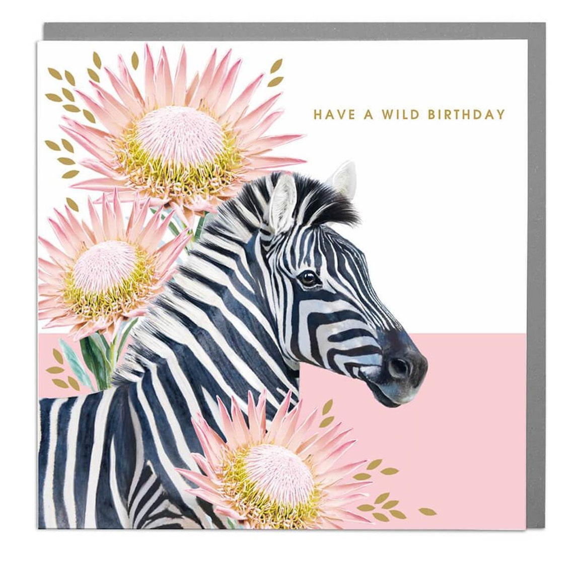 Zebra Wild Birthday Card