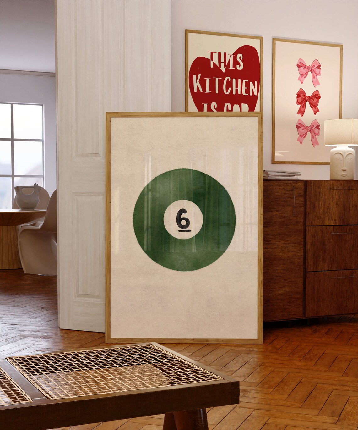 6 Ball Retro Print, Bar Cart Wall Art - Image 4