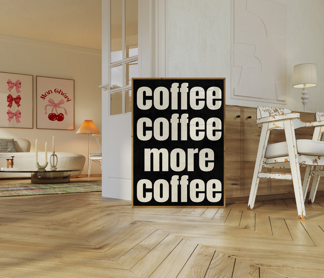 Retro Coffee Poster Bold Kitchen Art For Your Home Decor Coffee Lover - Image 2