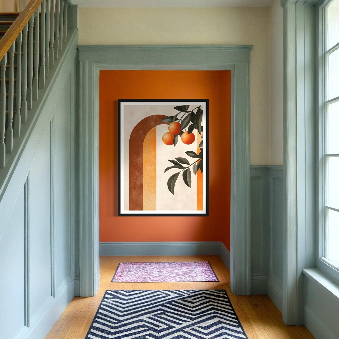 Orange Branch Modern Kitchen Art Print, Botanical - Image 3