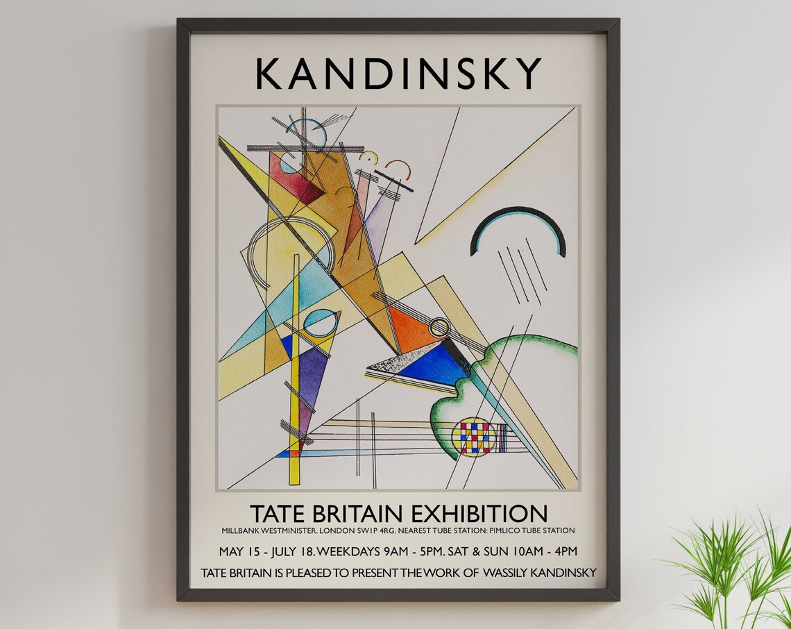 Wassily Kandinsky Exhibition Poster Gewebe Wassily Kandinsky Print Abstract Wall Art Decor Bauhaus Decor Gift Idea A1a2a3a4 - Image 2