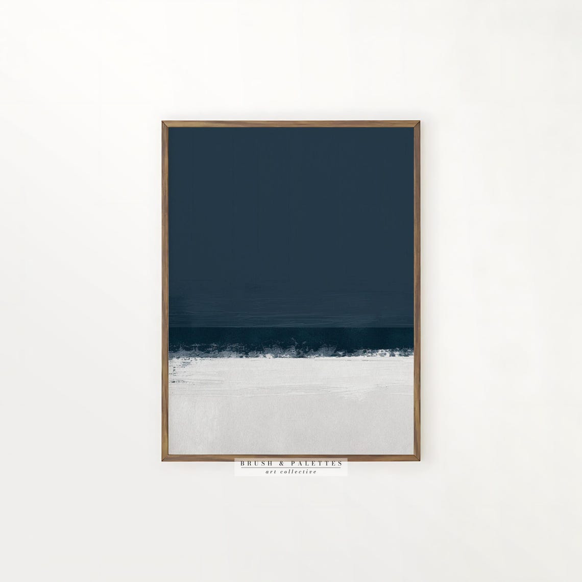 Minimalist Abstract Navy Art, Japandi Wall Print - Image 3