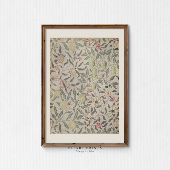 Vintage Floral Pattern Art Print, Textile Pattern