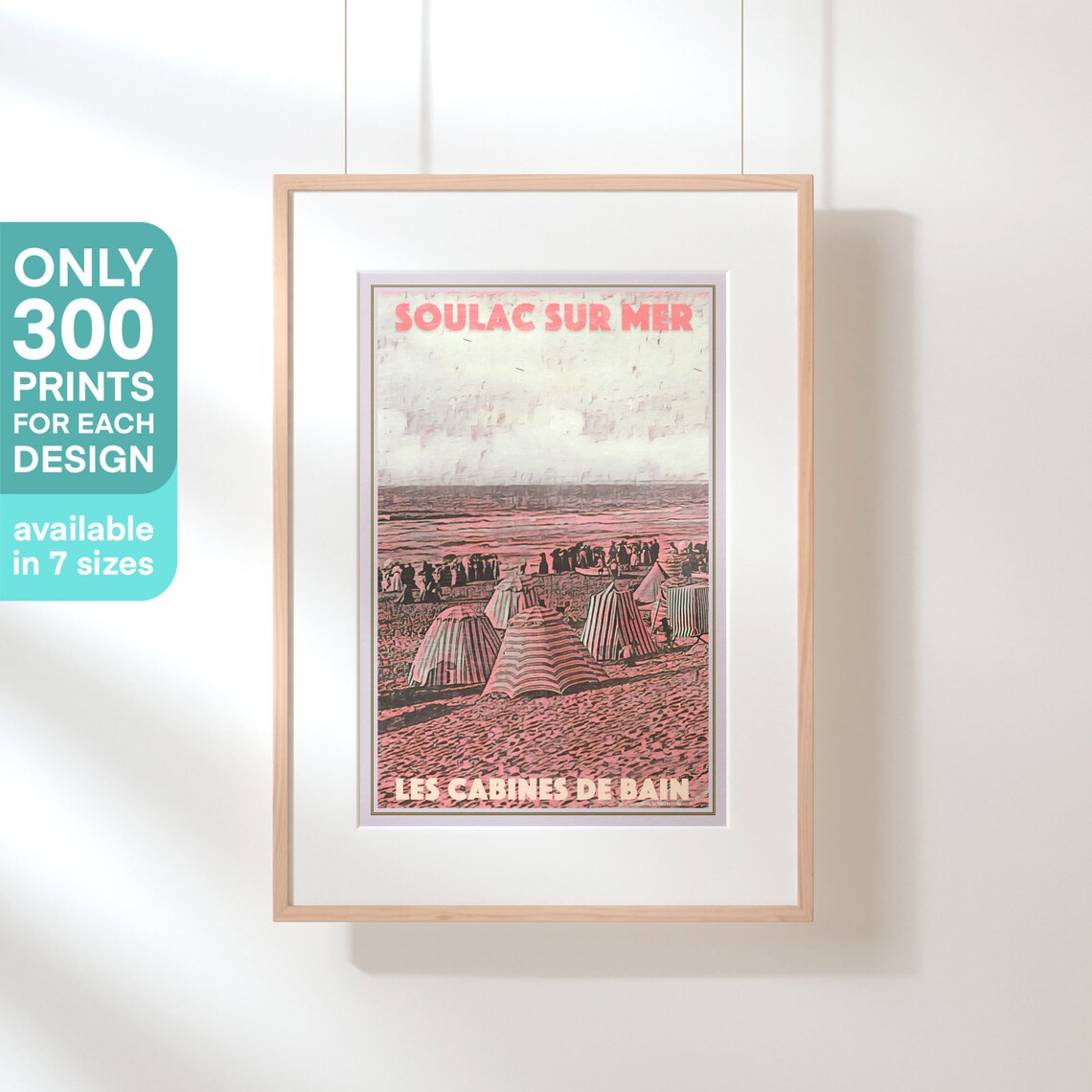 Soulac sur Mer Les Cabines de Bain Beach Huts Vintage Travel Poster - Image 3