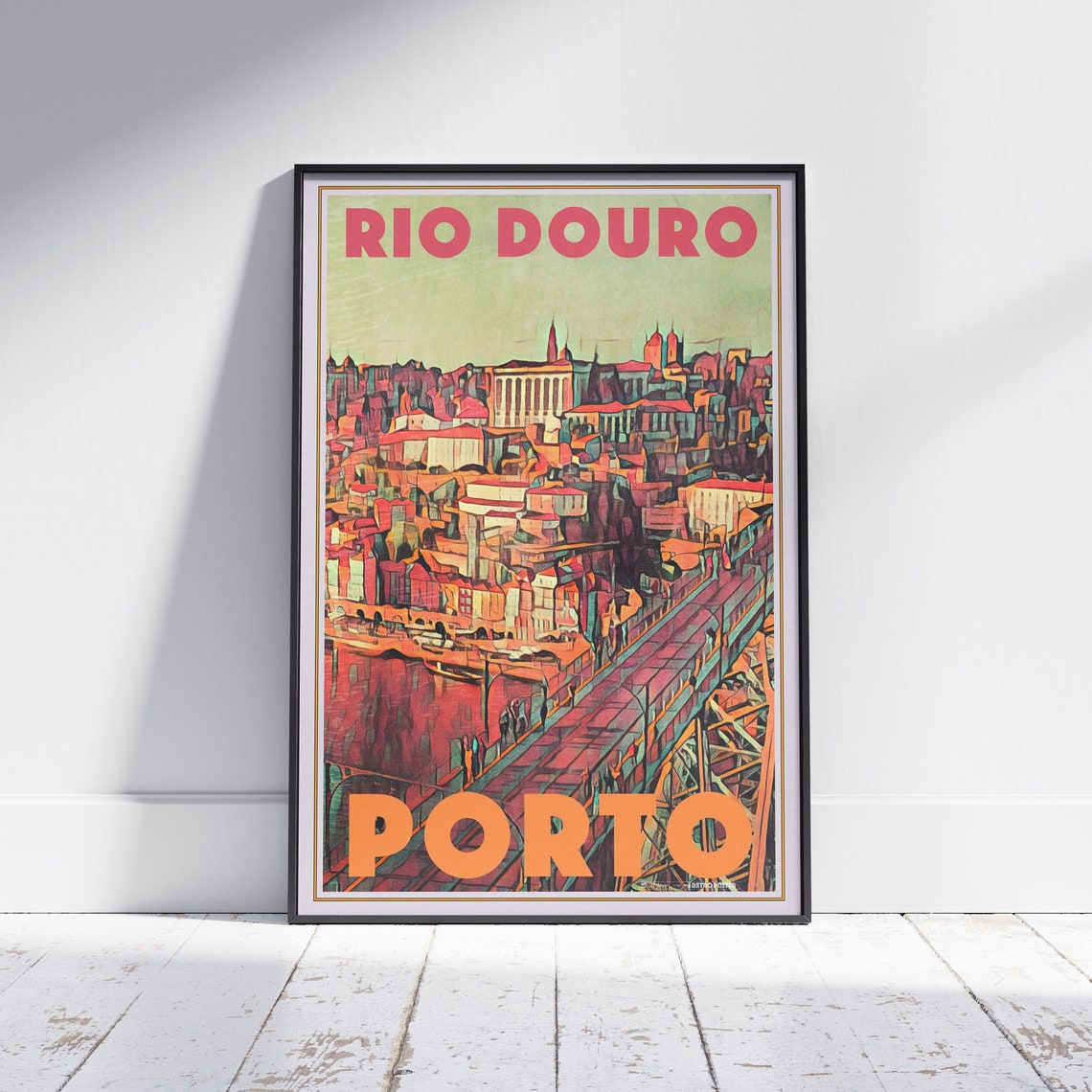 Rio Douro Porto Portugal River Bridge Cityscape Travel Poster