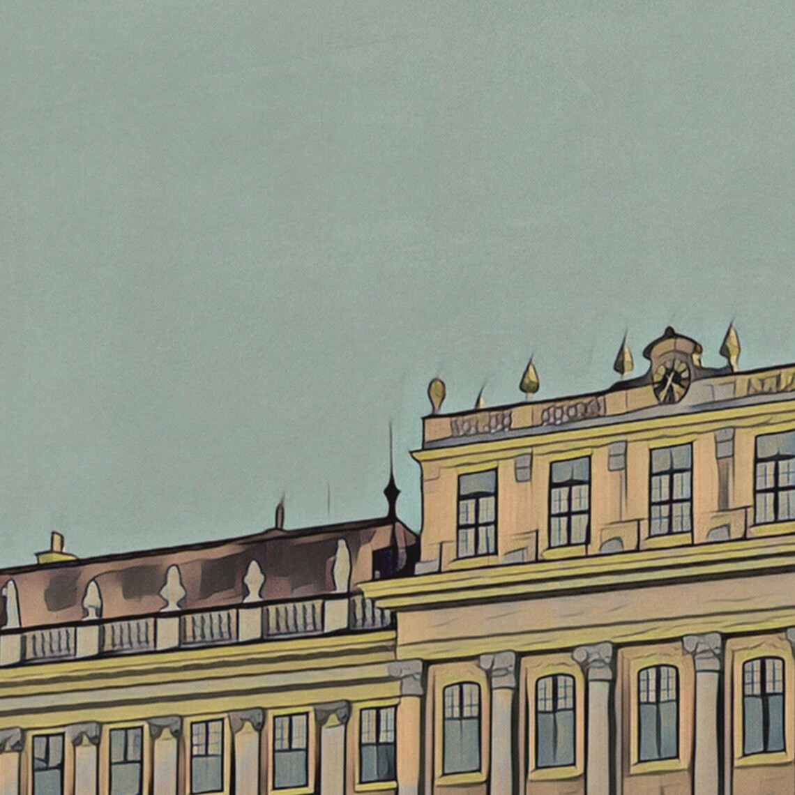 Schonbrunn Palace Imperial Facade Vienna Austria Retro Travel Poster - Image 4