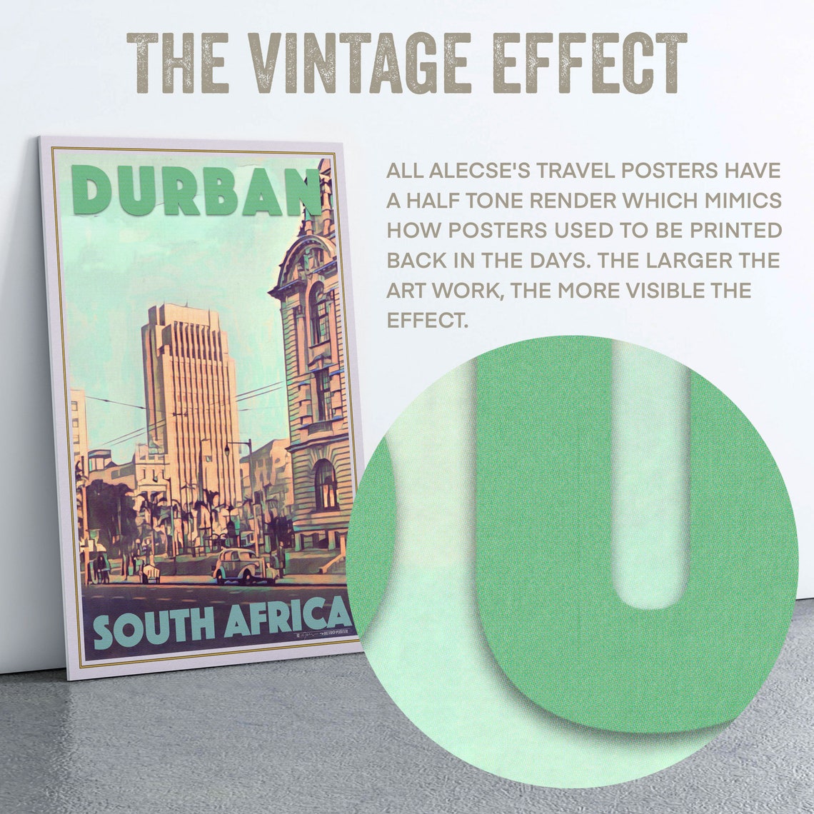 South Africa Poster Durban Street By Alecse Limited Edition South Africa Travel Poster Of Durban Classic Durban Poster Durban Gift - Image 2