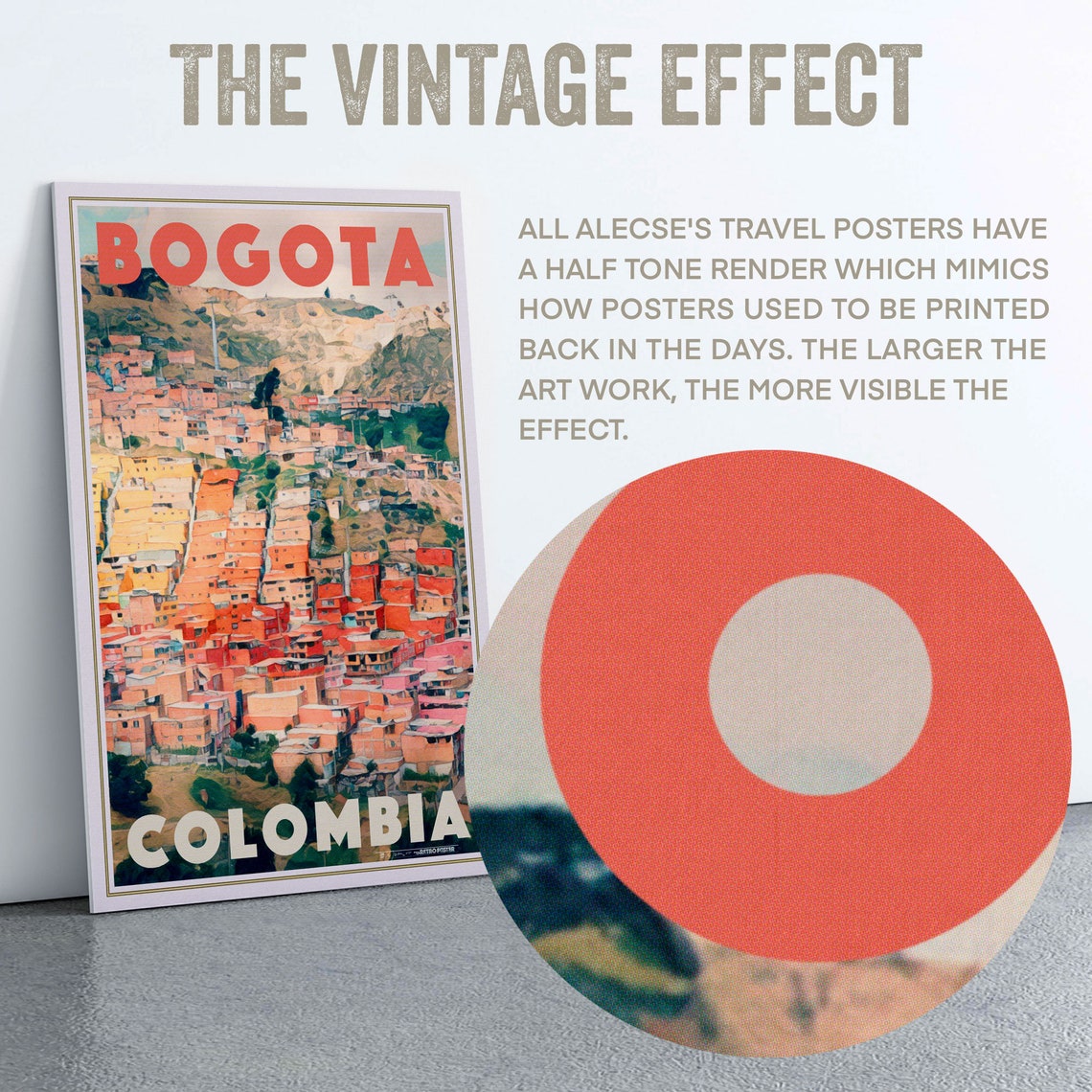 Bogota Poster Colors By Alecse Limited Edition Colombia Travel Poster Bogota Gallery Wall Print Of Colombia Classic Poster Of Bogota - Image 2