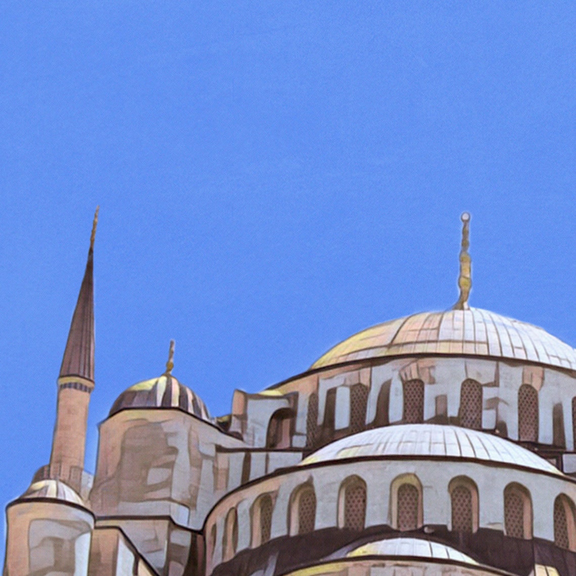 Istanbul Poster Blue By Alecse Limited Edition Turkey Travel Poster Istanbul Gallery Wall Print Of Hagia Sophia Grand Mosque Turk Gift - Image 4