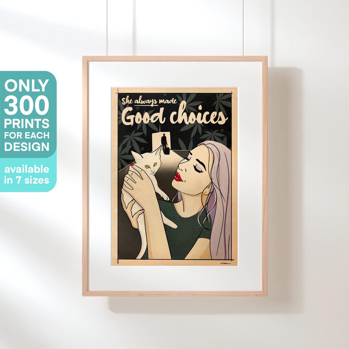 Good Choices Poster Limited Edition Girl Comic Design By Cha Pop Comics Series - Image 2