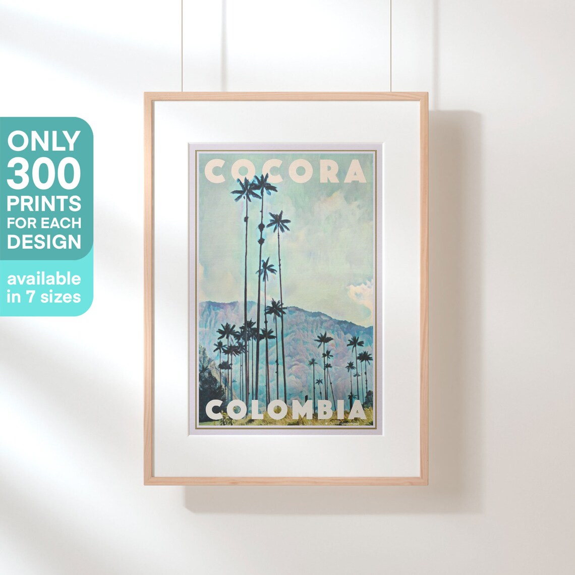 Cocora Colombia Valley of Towering Wax Palms Vintage Travel Poster - Image 3