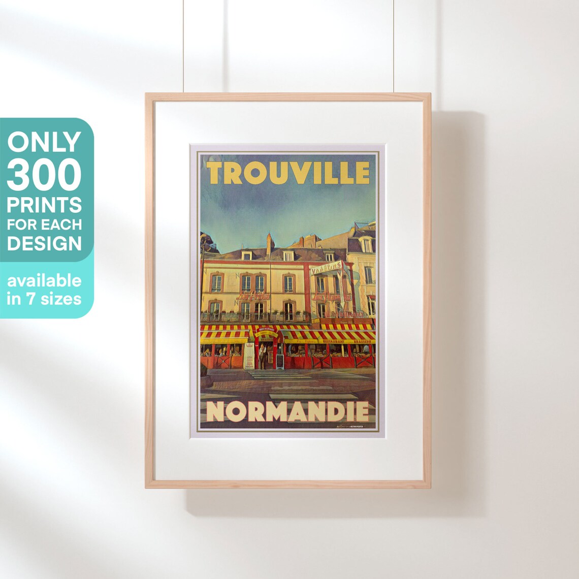 Trouville Normandie Les Vapeurs Brasserie Retro France Travel Poster - Image 3
