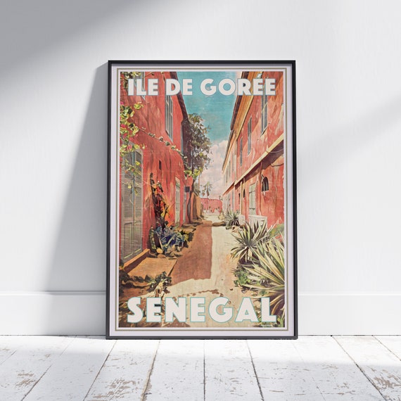 Senegal Poster Gore Island By Alecse Limited Edition Senegal Travel Poster Island Of Gore Print Senegal Gift African Travel Poster