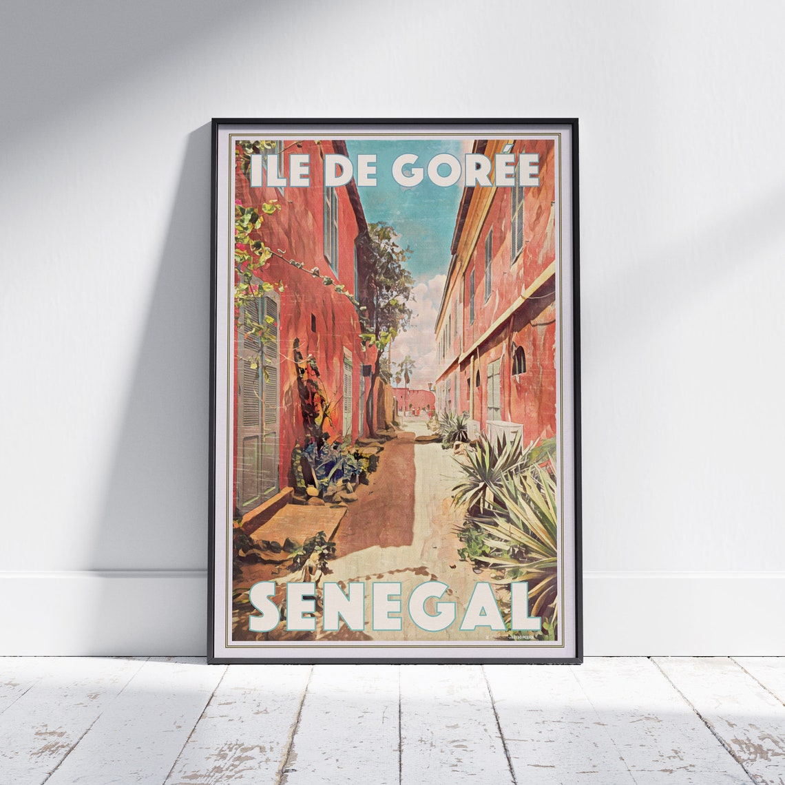 Senegal Poster Gore Island By Alecse Limited Edition Senegal Travel Poster Island Of Gore Print Senegal Gift African Travel Poster