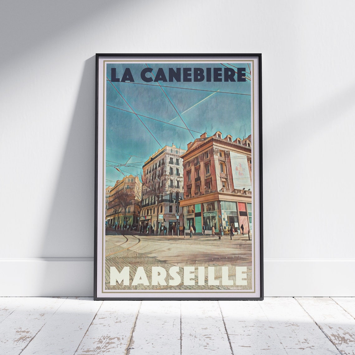 Marseille Poster Canebire By Alecse Limited Edition France Travel Poster Marseille Print French Gift Poster Of Marseille Canebiere