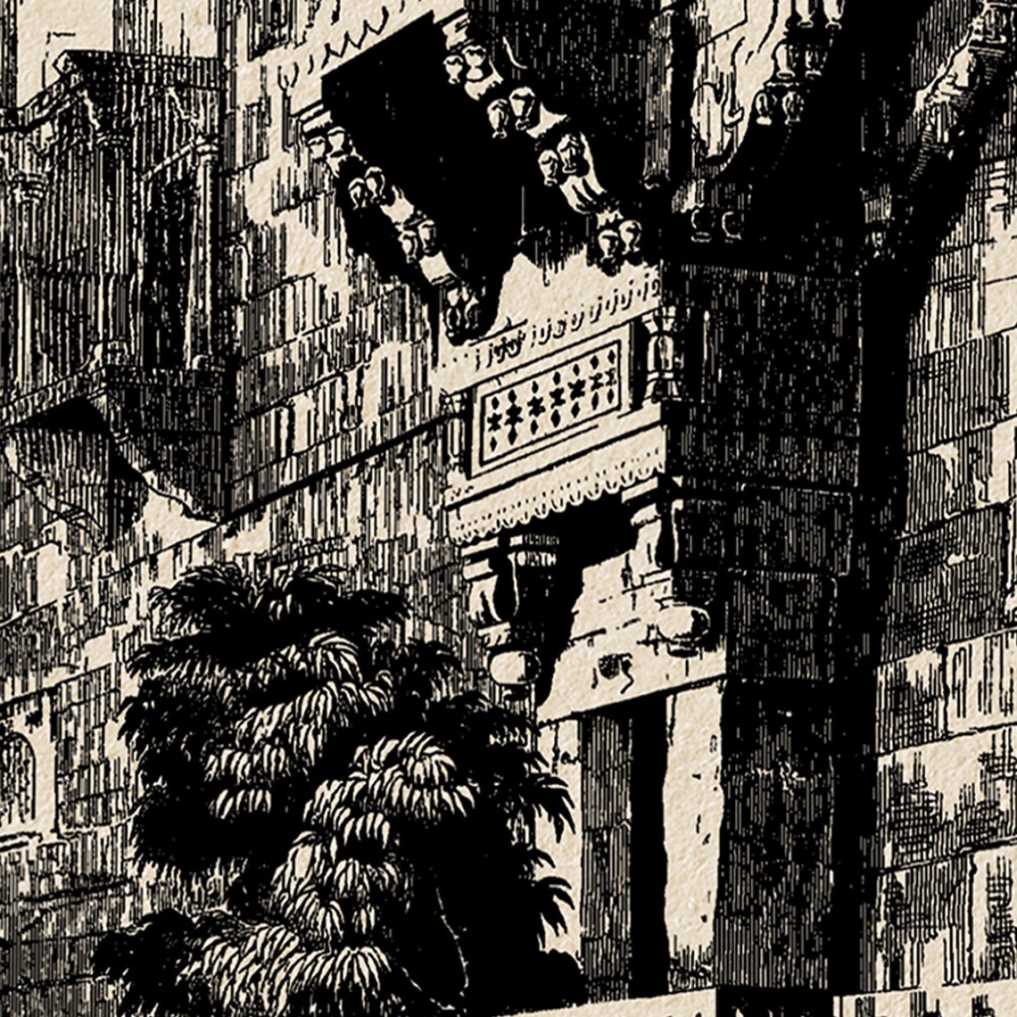 Varanasi Haveli Heritage Building Vintage India Travel Poster - Image 4