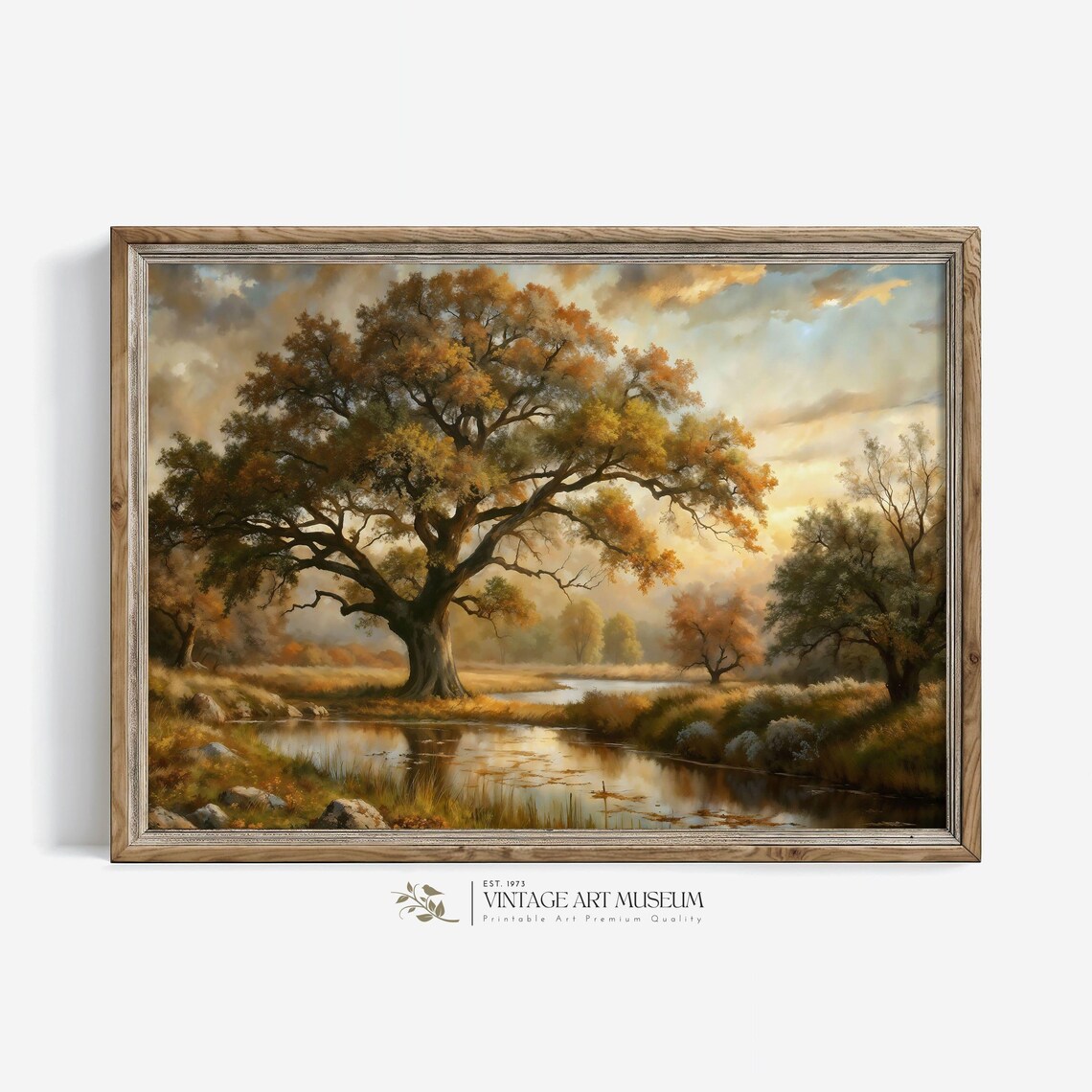 Moody Landscape With Single Tree, Vintage Poster Print