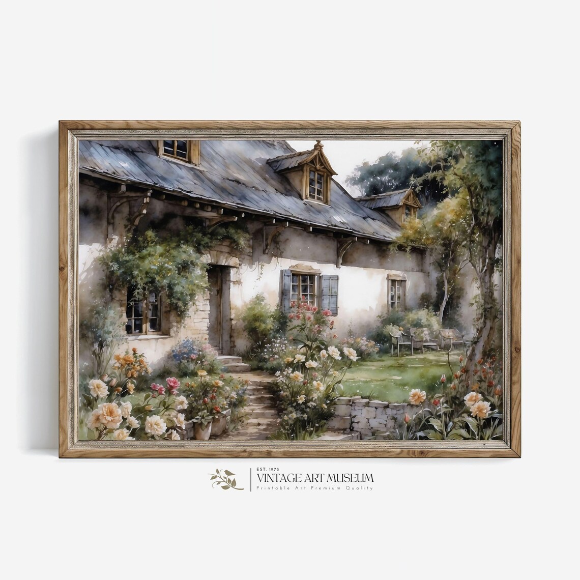 Blooming Flower Garden Cottage Seasonal Summer Vintage Wall Art - Image 3